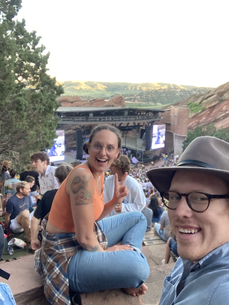 Crysahna and husband Allen at a Red Rocks Concert