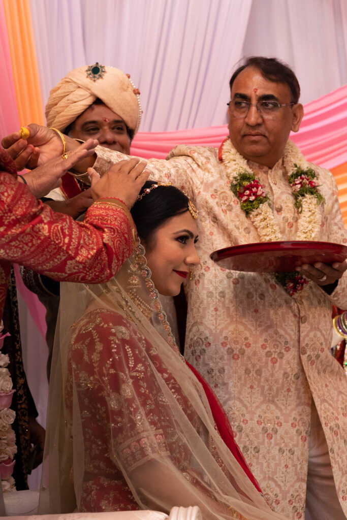 bride during ceremony