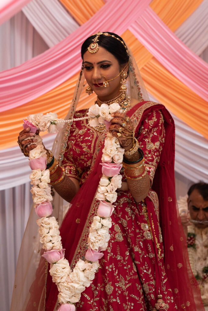 bride during ceremony