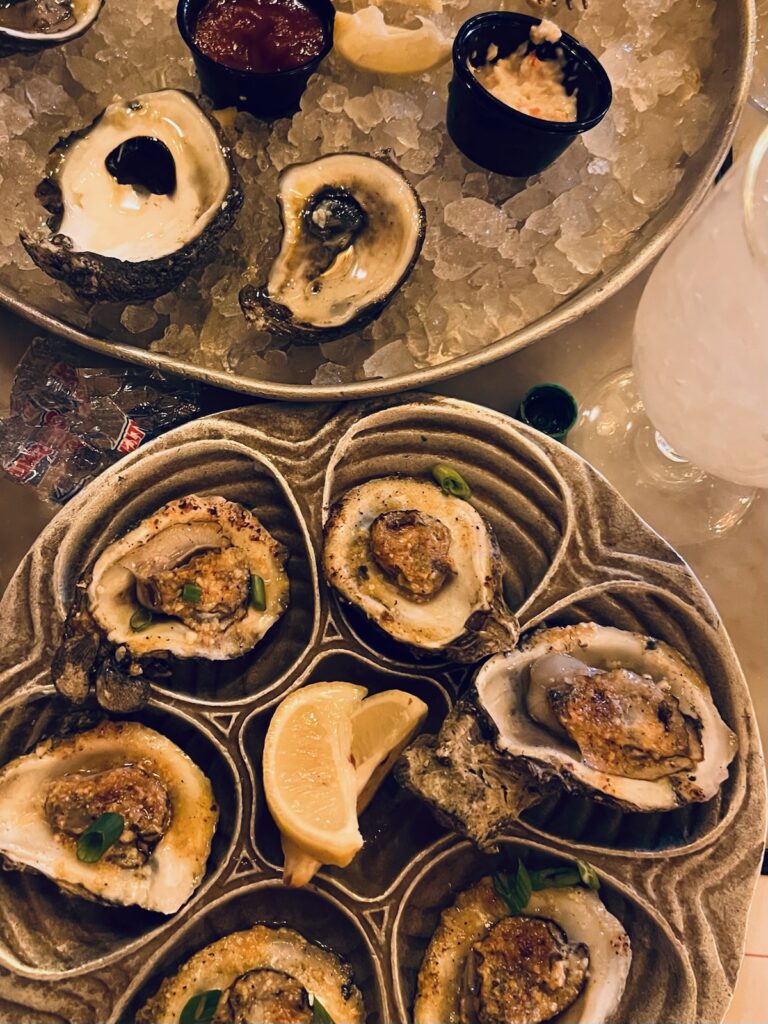 Oysters on the half shell 